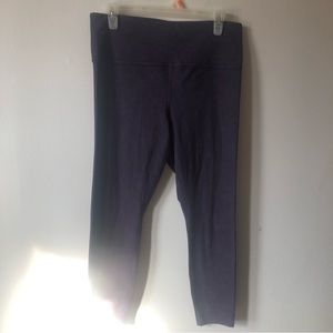 ❤️Athleta High Waisted Purple Capri Marbled Cropped Leggings Size L